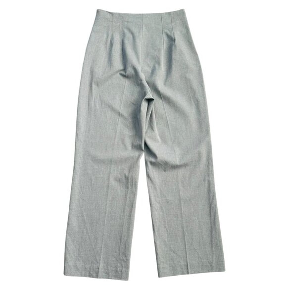 Zara Women's Size M High Rise No Waistband Light Gray Career Pants NEW - Picture 2 of 7